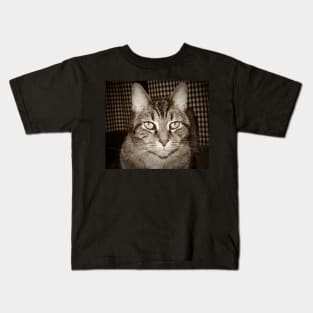 Tiger striped cat Kids T-Shirt